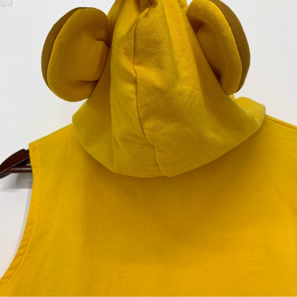Disney Parks Hooded Simba Sleeveless Sweatshirt Light Hoodie With Ears Faux Fur - Picture 10 of 16